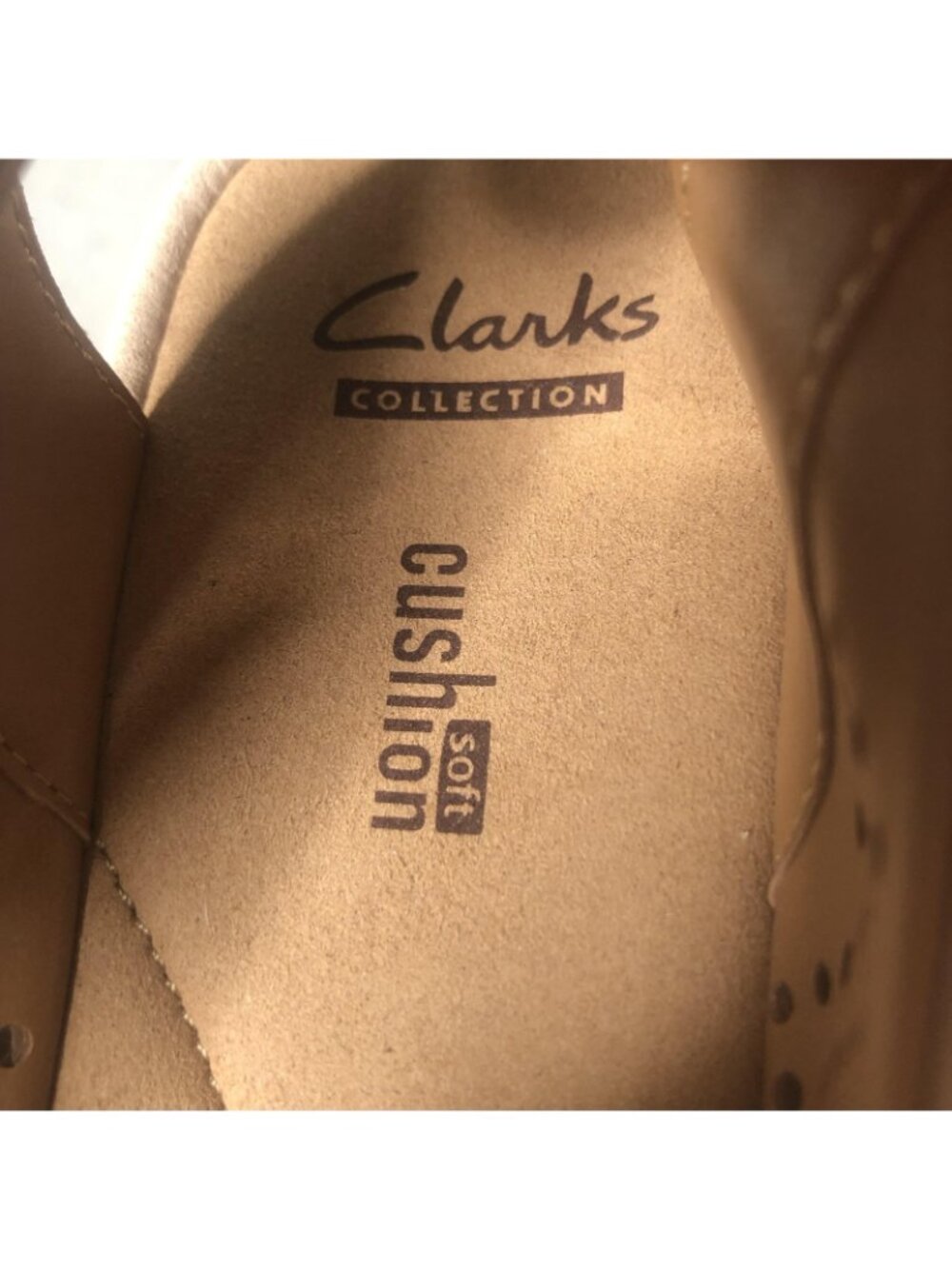 Clarks Sandals Womens Size 6.5 Beige Reedly Salene Wedge Comfort Ankle Strap - Picture 16 of 16